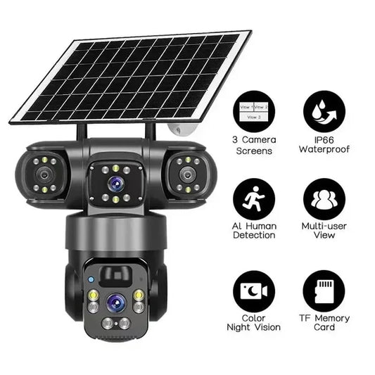 Triple Lens 4G Solar Camera