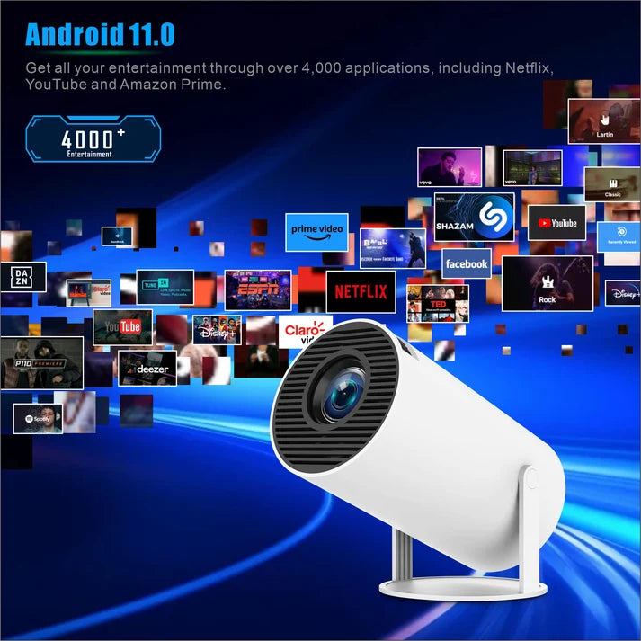 Mini Projector 4K WiFi 6 & Bluetooth Home Cinema