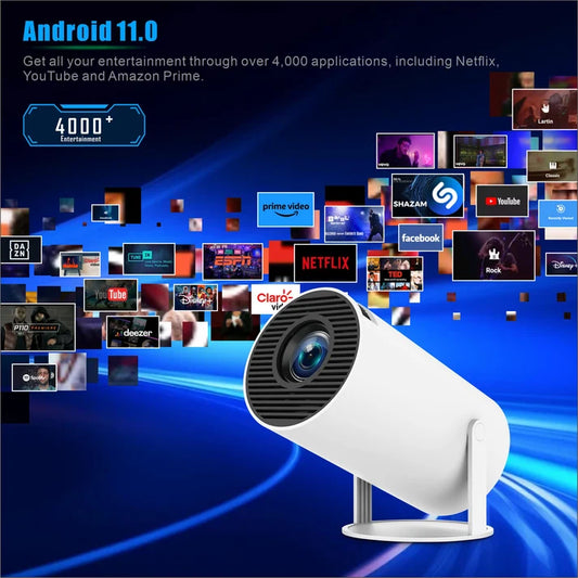 Mini Projector 4K WiFi 6 & Bluetooth Home Cinema